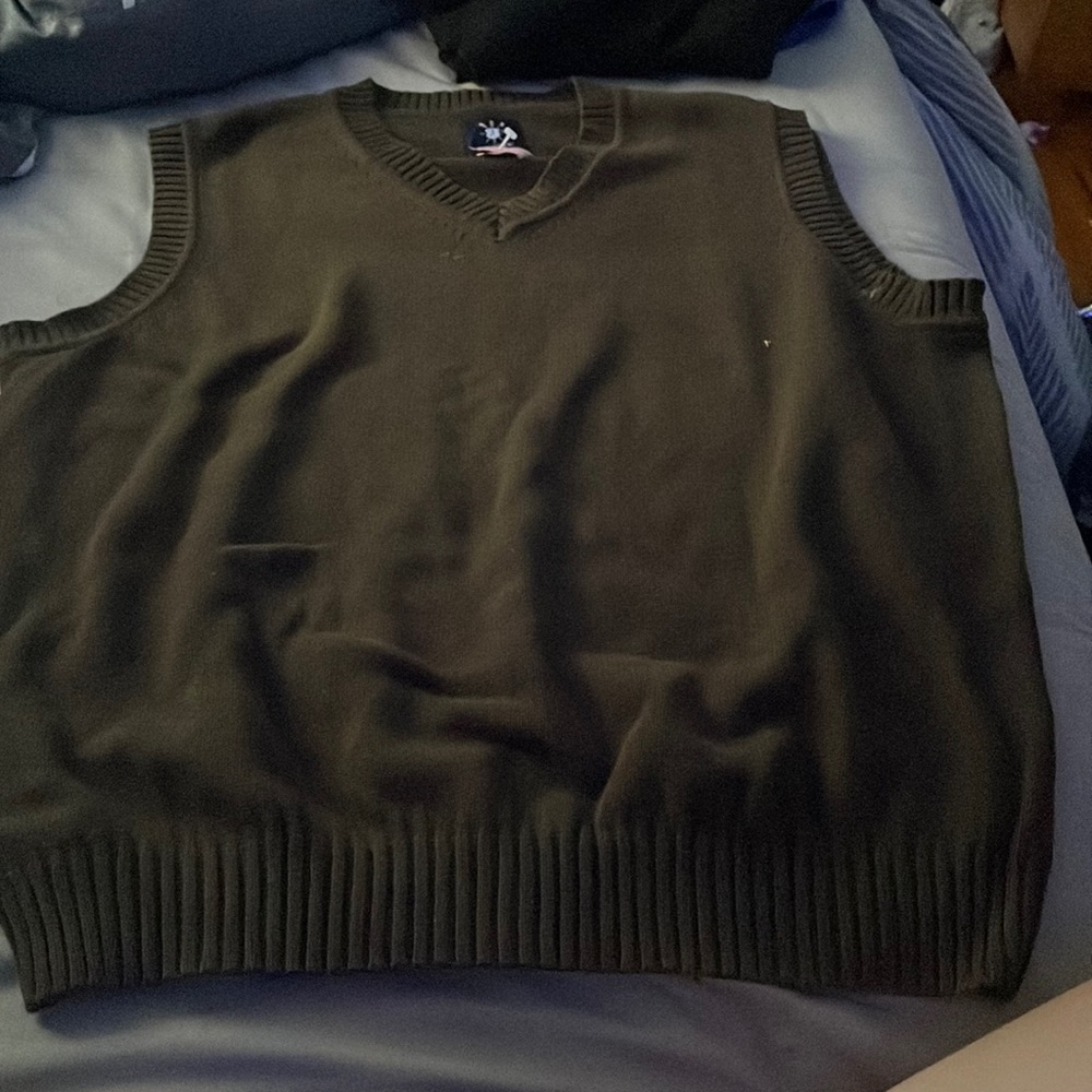 Ivy crew brown sweater vest